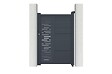 CASANOOV - Casanoov Portillon 1m ARLBERG H.140 cm aluminium gris + 2 poteaux ELDA aluminium gris - vignette