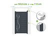CASANOOV - Casanoov Portillon ajustable en largeur 1m LIFE H.180  cm alu gris - vignette