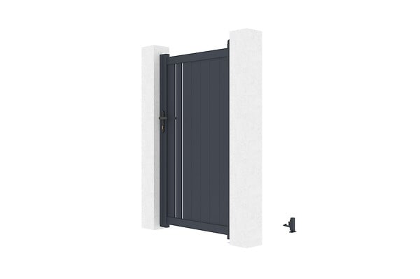 CASANOOV - Casanoov Portillon 1m GIONA H.180  cm aluminium gris - large