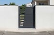 CASANOOV - Casanoov Portillon ajustable en largeur 1m CERVINA H.140  cm aluminium gris - vignette