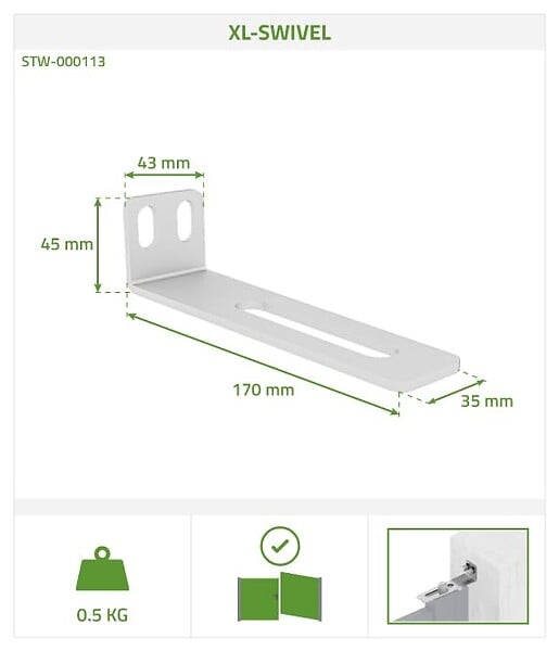 CASANOOV - Casanoov Portillon ajustable en largeur 1m CERVINA H.140  cm aluminium gris - large