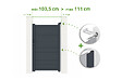 CASANOOV - Casanoov Portillon ajustable en largeur 1m EIGER H.180  cm alu gris - vignette