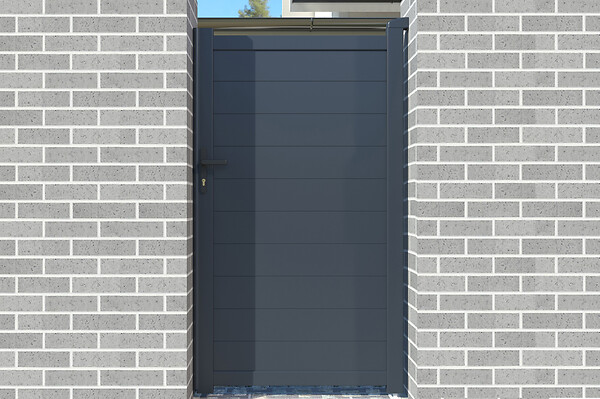 CASANOOV - Casanoov Portillon ajustable en largeur 1m EIGER H.180  cm alu gris - large