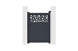 CASANOOV - Casanoov Portillon 1m DOLOMITE SUNNY H.140  cm aluminium gris + Poteau EIFEL 15x15  cm aluminium H.166  cm gris anthracite - vignette