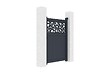 CASANOOV - Casanoov Portillon 1m DOLOMITE SUNNY H.140  cm aluminium gris + Poteau EIFEL 15x15  cm aluminium H.166  cm gris anthracite - vignette