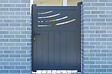 CASANOOV - Casanoov Portillon 1m HALTI H.140  cm + 2 Poteaux H.166  cm aluminium gris - vignette