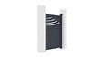 CASANOOV - Casanoov Portillon 1m HALTI H.140  cm + 2 Poteaux H.166  cm aluminium gris - vignette
