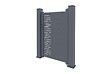 CASANOOV - Casanoov Portillon 1m ARLBERG H.160 cm aluminium gris + 2 poteaux ELDA aluminium gris - vignette