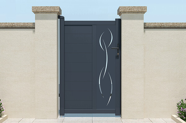 CASANOOV - Casanoov Portillon 1m LIFE H.160  cm aluminium gris - large