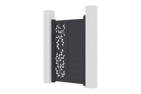 CASANOOV - Casanoov Portillon ajustable en largeur 1m FOLYA H.160  cm alu gris - large