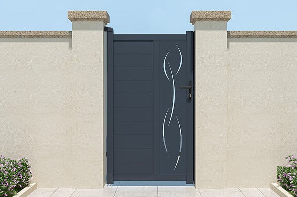 CASANOOV - Casanoov Portillon 1m LIFE H.180  cm aluminium gris - large