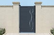 CASANOOV - Casanoov Portillon 1m LIFE H.180  cm aluminium gris - vignette
