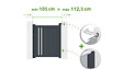 CASANOOV - Casanoov Portillon ajustable en largeur 1m GIONA H.120  cm alu gris - vignette