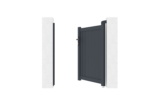 CASANOOV - Casanoov Portillon ajustable en largeur 1m GIONA H.120  cm alu gris - large