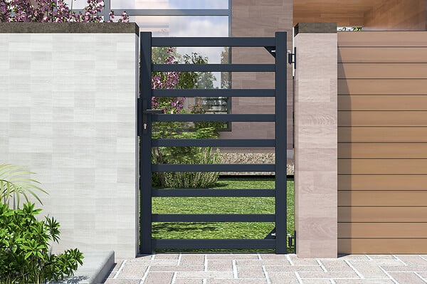 CASANOOV - Casanoov Portillon 1m ANTELAO H.140  cm aluminium gris - large