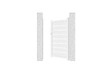 CASANOOV - Casanoov Portillon 1m VOGEL H.160  cm aluminium blanc - vignette