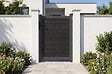 CASANOOV - Casanoov Portillon bois composite plein 1m ATHOS H.140 cm gris anthracite avec cadre aluminium - vignette