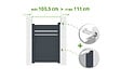 CASANOOV - Casanoov Portillon ajustable en largeur 1m CIMONE H.140  cm alu gris - vignette