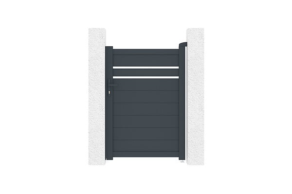 CASANOOV - Casanoov Portillon ajustable en largeur 1m CIMONE H.140  cm alu gris - large