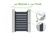 CASANOOV - Casanoov Portillon ajustable en largeur 1m VOGEL H.160  cm alu gris - vignette