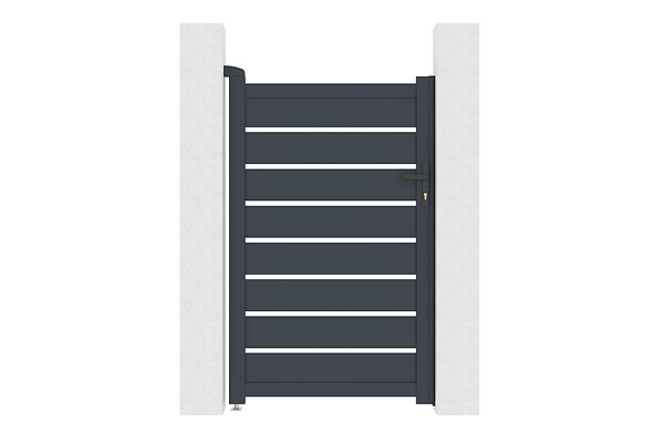 CASANOOV - Casanoov Portillon ajustable en largeur 1m VOGEL H.160  cm alu gris - large