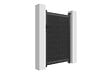 CASANOOV - Casanoov Portillon bois composite 1m ATHOS H.160 cm gris anthracite avec cadre aluminium + 2 poteaux EIFEL aluminium 20x20 cm - vignette
