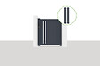 CASANOOV - Casanoov Portillon 1m GIONA H.1,2 m + 2 poteaux EIFEL H.166  cm Gris - vignette