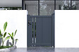 CASANOOV - Casanoov Portillon 1m GIONA H.1,2 m + 2 poteaux EIFEL H.166  cm Gris - vignette