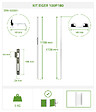 CASANOOV - Casanoov Portillon 1m EIGER H.180  cm blanc + Kit inversion ouverture - vignette