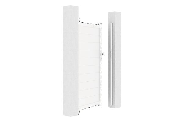 CASANOOV - Casanoov Portillon 1m EIGER H.180  cm blanc + Kit inversion ouverture - large