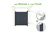 CASANOOV - Casanoov Portillon ajustable en largeur 1m EIGER H.115  cm alu gris - vignette