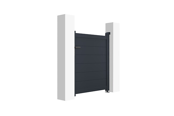 CASANOOV - Casanoov Portillon ajustable en largeur 1m EIGER H.115  cm alu gris - large