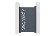 CASANOOV - Casanoov Portillon 1m SUNNY H.160  cm aluminium gris + 2 poteaux ELDA aluminium gris - vignette