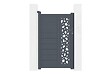 CASANOOV - Casanoov Portillon 1m SUNNY H.160  cm aluminium gris + 2 poteaux ELDA aluminium gris - vignette