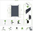 CASANOOV - Casanoov Portillon 1m EIGER H.160  cm + 2 Poteaux H.190  cm aluminium gris - vignette