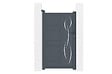 CASANOOV - Casanoov Portillon 1m LIFE H.180  cm + 2 Poteaux H.190  cm aluminium gris - vignette