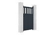 CASANOOV - Casanoov Portillon 1m SANTIS H.160  cm + 2 Poteaux H.190  cm aluminium gris - vignette