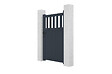 CASANOOV - Casanoov Portillon 1m SANTIS H.160  cm + 2 Poteaux H.190  cm aluminium gris - vignette