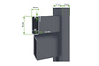 CASANOOV - Casanoov Portillon 1m CARPATIA H.160  cm aluminium gris - vignette