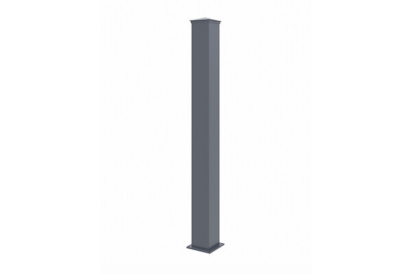 CASANOOV - Casanoov Portillon 1m VELETA H.140  cm + 2 Poteaux H.166  cm aluminium gris - large