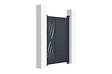 CASANOOV - Casanoov Portillon 1m VELETA H.140  cm + 2 Poteaux H.166  cm aluminium gris - vignette