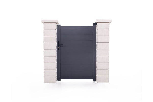 CASANOOV - Casanoov Portillon ajustable en largeur 1m EIGER H.140  cm alu gris - large