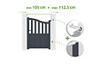 CASANOOV - Casanoov Portillon ajustable en largeur 1m MEIJE H.140  cm alu gris - vignette
