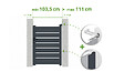 CASANOOV - Casanoov Portillon ajustable en largeur 1m VOGEL H.140  cm alu gris - vignette