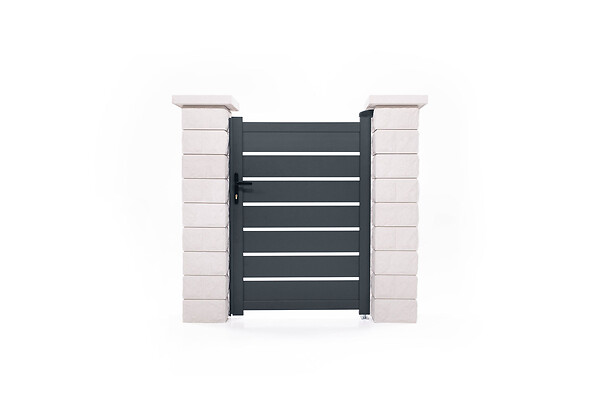 CASANOOV - Casanoov Portillon ajustable en largeur 1m VOGEL H.140  cm alu gris - large