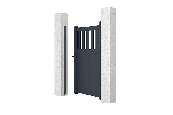 CASANOOV - Casanoov Portillon 1m SANTIS H.140  cm aluminium gris - large