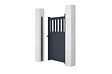 CASANOOV - Casanoov Portillon 1m SANTIS H.140  cm aluminium gris - vignette