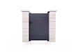 CASANOOV - Casanoov Portillon 1m EIGER H.140  cm + 2 poteaux en aluminium gris ELDA - vignette