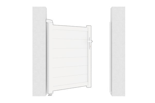 CASANOOV - Casanoov Kit d'inversion portillon coloris blanc EIGER 100x115 cm - large