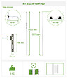 CASANOOV - Casanoov Portillon 1m EIGER H.160  cm blanc + Kit inversion ouverture - vignette